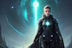 do unique sci fi character and sci fi art