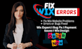 fix wix website bugs layout problems troubleshoot store edit and website audit