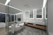 renew 3d minimalist apartment interior,luxury kitchen,bedroom living space revit