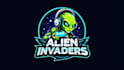 do modern alien invaders gaming logo with free source file