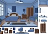 draw a cool background illustration in 2d anime style