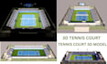 make 3d stadium, 3d gym, picklecourt and other gaming arena with 3d rendering