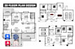 create 2d floor plan 2d house plan blueprint design building layout architecture