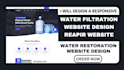 design water filtration website water restoration website using wordpress