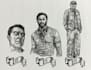 draw your portrait into vintage style ink sketch