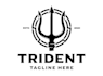 make high quality poseidon, trident, mythical, ocean king logo