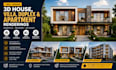 design 3d house, villa, duplex and apartment renderings