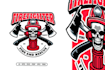 make high resolution firefighter mascot logo