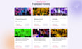 event ticket booking website photography membership website ecommerce website