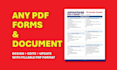 design fillable pdf form, order form, invoice, checklist