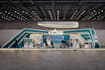 design booth, kiosk event design with 3d render drawing
