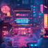 design  illustration of futuristic cyberpunk sci fi city concrpt art