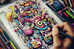 draw amazing doodle art graffiti cartoon illustration