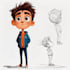 design a 2d cartoon character