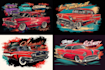 make retro automotive tshirt, car show design