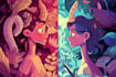 draw a digital cartoon illustration