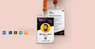 design custom professional id card, id badge