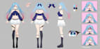 draw a custom character design reference sheet for your anime oc, vtuber, game