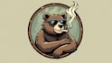 design high quality bear smoking mascot logo in express delivery
