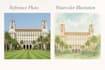 create custom wedding venue illustrations for save the dates