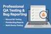 do website testing QA, manual QA testing, usability, speed, bug checks