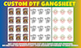 create custom dtf gang sheet layout for print ready dtf printing
