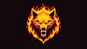 do angry wolf fire logo with free revisions and vector file