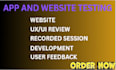 do user testing, critique and provide feedback on the website