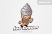 do mad guy ice cream cone cartoon mascot logo