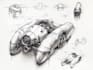 draw black and white outline illustration diagram