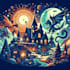 design a fantasy, rpg, steam animated game logo