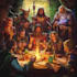 draw dnd party art , fantasy characters illustration