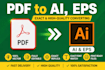 convert scanned PDF to an editable illustrator ai or eps vector file