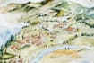 paint a customized digital watercolor wedding map