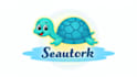 make a high quality sea turtle mascot logo design with text with any file