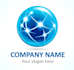 design a modern globe logo without any copyright concept
