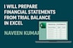 prepare financial statements from trial balance in excel