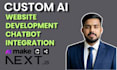 do ai chatbot development, chatbot integration, chatbot app as ai developer