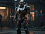 do cyberpunk, sci fi, robot, mecha character concept art
