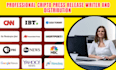 provide you PR service for crypto press release