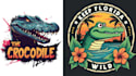 make high resolution t shirt mascot crocodile logo