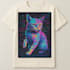 creat costume artistic cat illustration tshirt design