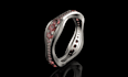 make a design, 3d model and render of the ring with gemstones