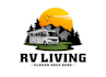 create modern rv logo design in high definition