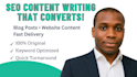write SEO optimized blog posts and website content that converts