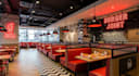 design retail store, café bar, restaurant interior, 3d interior rendering