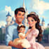 make cartoon disney couple portrait