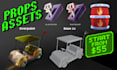 design 2d game assets props, characters, and backgrounds