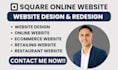 square online restuarant website food delivery website square bookiing  redesign