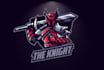 do knight warrior illustration modern colorful mascot logo